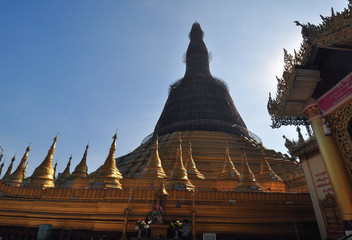 Shwe Maw Daw Pagoda in  Yangon,Myanmar