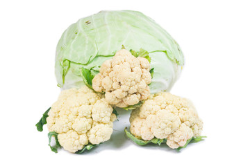 Cauliflower isolated on white background
