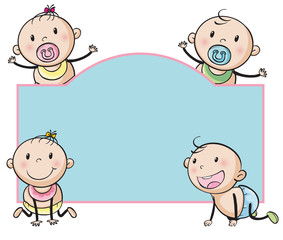 Paper design with babies