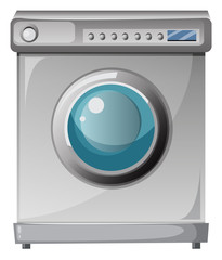 Washing machine with front door