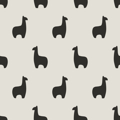 seamless alpaca pattern