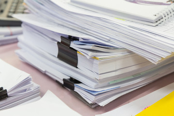 Stack of business papers
