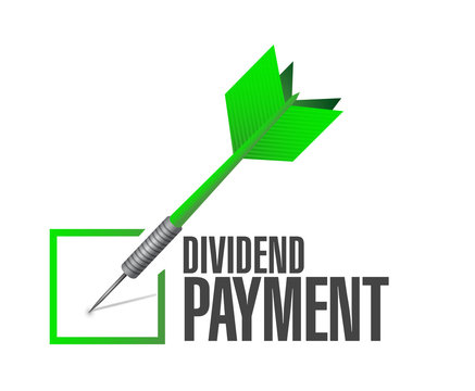 Dividend Payment Check Dart Sign Message