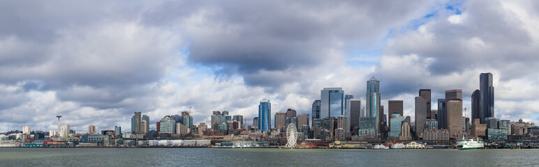 Fototapeta na wymiar Panoramic view of Downtown Seattle