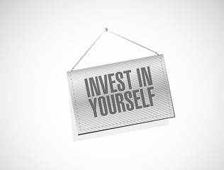 invest in yourself banner sign message