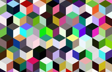 Abstract multicolored geometric hexagonal background