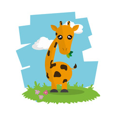 Obraz na płótnie Canvas giraffe icon design 
