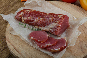 Dry cured pork fillet