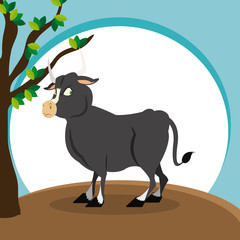 bull icon design 