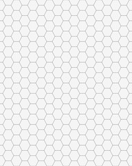 Big black and white honeycomb seamless pattern, vector