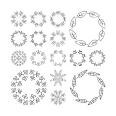 Vector Floral Elements. Vector Printing for Natural Products. Linear Style. Abstract vector illustration.