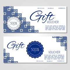 gift voucher vector illustration coupon template for company