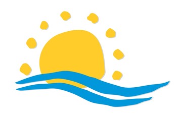 Logo sun and sea. 