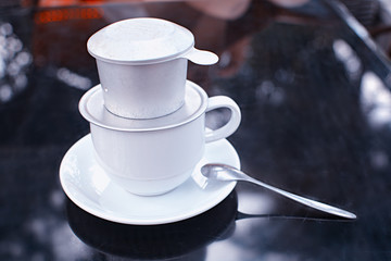 Coffee in Vietnam restaurant on the table 