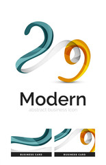 Ribbon swirl business logo