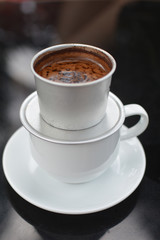 Coffee in Vietnam restaurant on the table 