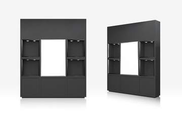 Showcase Cabinet and Lightbox 3d render image