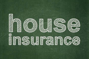 Obraz premium Insurance concept: House Insurance on chalkboard background