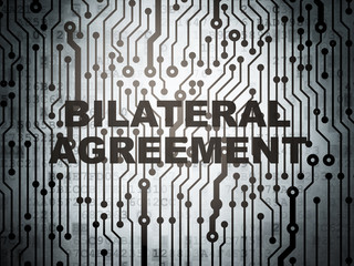 Insurance concept: circuit board with Bilateral Agreement