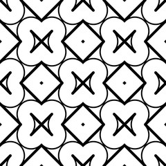 Fototapeta premium Design seamless monochrome geometric pattern