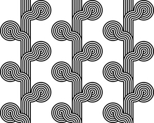 Design seamless monochrome interlaced pattern