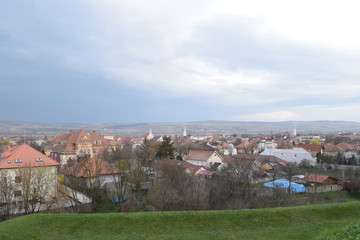 High View Of Alba Iulia City In Romania