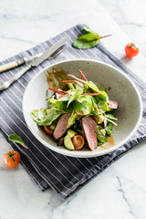 salad with beef