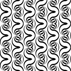 Design seamless monochrome waving pattern