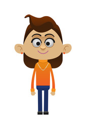 woman mother female illustration girl isolated cute