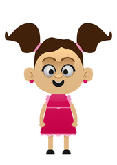 Illustration of a Cute Girl Dressed as a Princess Taking