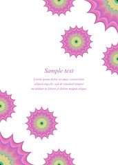 Color page corner design template