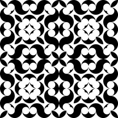 Design seamless monochrome decorative pattern