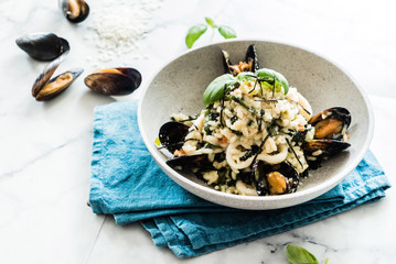risotto with mussels