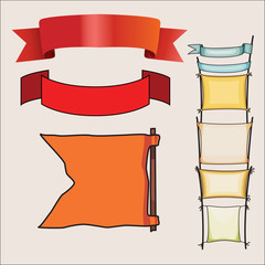 flag red orange vector