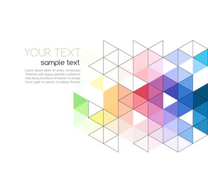 Abstract background color triangle. Vector illustration.