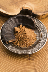 carob pods and carob powder