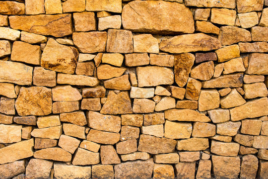 wall of sandstone rocks 1