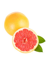Grapefruit fruits isolated on a white background