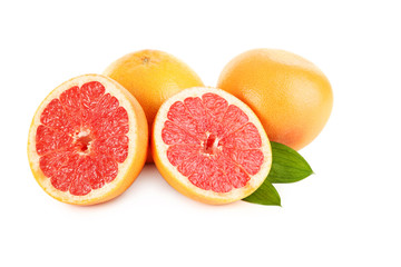 Naklejka na ściany i meble Grapefruit fruits isolated on a white background