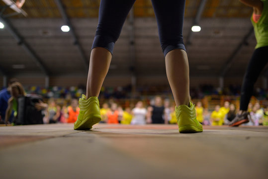 Teacher in a Zumba Class