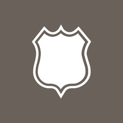 Protection Shield Icon on Dark Gray Color. Eps-10.