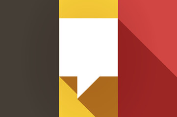 Long shadow Belgium flag with a tooltip