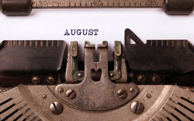 Old typewriter - August