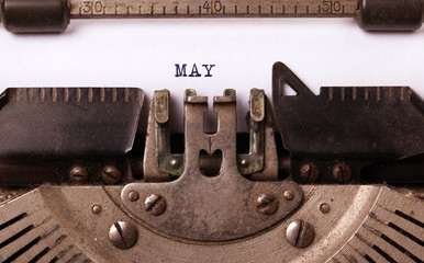 Old typewriter - May