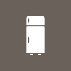 Refrigerator Icon on Dark Gray Color. Eps-10.