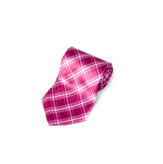 Close up roll of neck purple neck tie