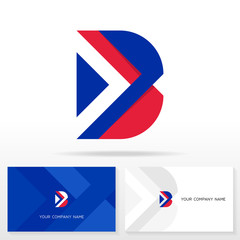 Letter B logo icon design template elements. Business card templates.