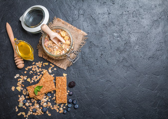 Granola bar from homemade granola