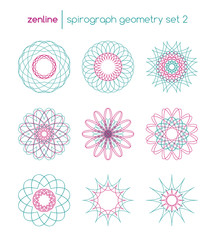 Vector spirograph symbols