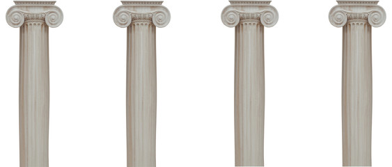 Columns with Ionic capital isolated